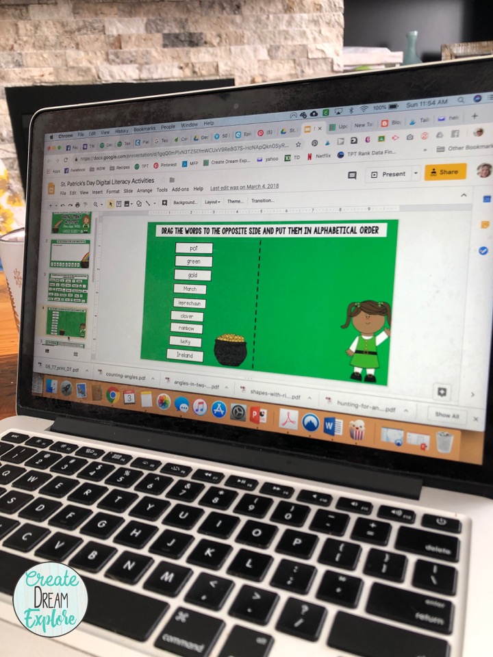 digital st patricks day google slides classroom activities