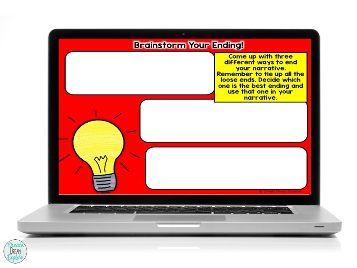 digital google slides graphic organizers for narrative story writing